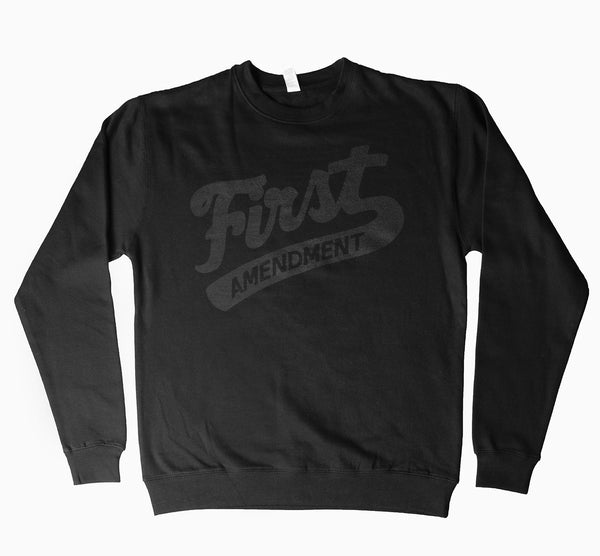 First Amendment Crewneck Sweater - Black