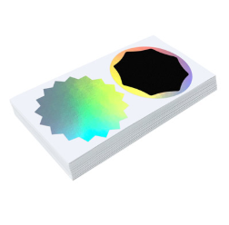 100 Holographic Circle Blanks by Blankslaps