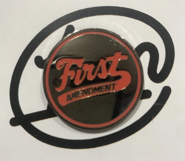 First Amendment Orange Logo Enamel Pin